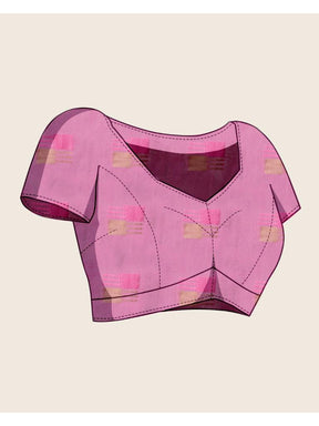 Women’s Sky Silk Saree with Golden Border