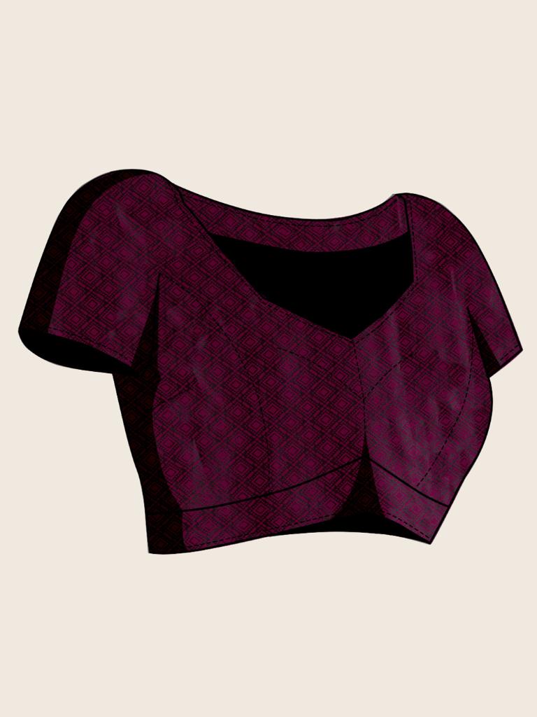 Women Violate Woven Saree with Silver Zari Border