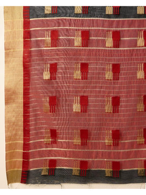 Women’s Black Silk Saree with Golden Border