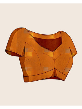 Women’s Red Silk Saree with Golden Border